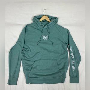 Green Hoodie with Butterfly Design